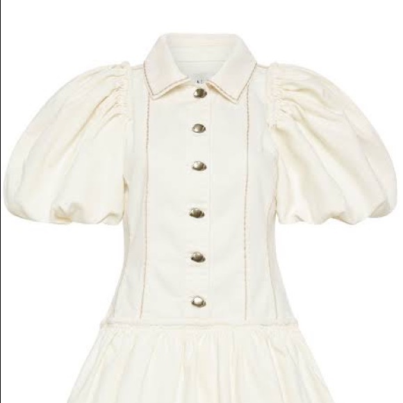 AJE Reclaim Denim Mini Dress Ivory • Size 10 • RRP $395 - Picture 8 of 16